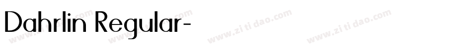 Dahrlin Regular字体转换